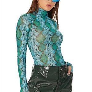 AFRM Snake Print Zadie Top